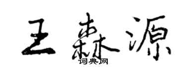 曾庆福王森源行书个性签名怎么写