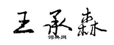 曾庆福王承森行书个性签名怎么写