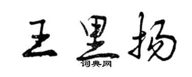 曾庆福王里扬行书个性签名怎么写