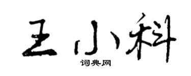 曾庆福王小科行书个性签名怎么写