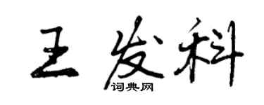 曾庆福王发科行书个性签名怎么写