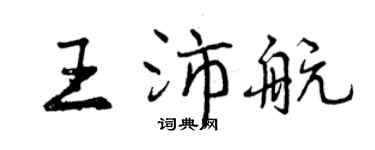 曾庆福王沛航行书个性签名怎么写