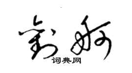 梁锦英刘舸草书个性签名怎么写