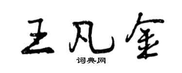 曾庆福王凡金行书个性签名怎么写