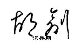 梁锦英胡创草书个性签名怎么写