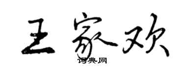 曾庆福王家欢行书个性签名怎么写