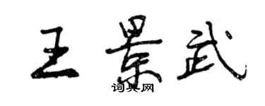 曾庆福王景武行书个性签名怎么写