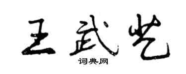 曾庆福王武艺行书个性签名怎么写