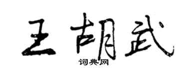 曾庆福王胡武行书个性签名怎么写