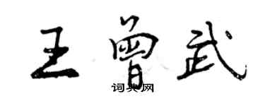 曾庆福王曾武行书个性签名怎么写