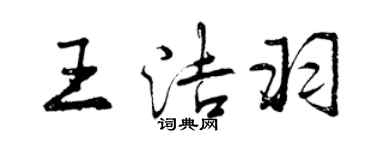 曾庆福王洁羽行书个性签名怎么写