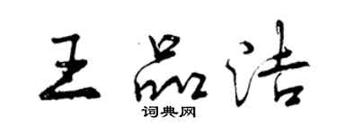 曾庆福王品洁行书个性签名怎么写