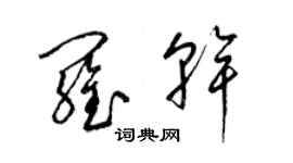 梁锦英罗干草书个性签名怎么写