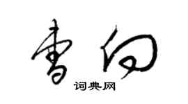 梁锦英曹向草书个性签名怎么写