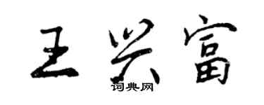 曾庆福王兴富行书个性签名怎么写