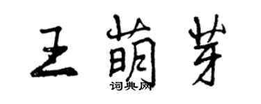 曾庆福王萌芽行书个性签名怎么写
