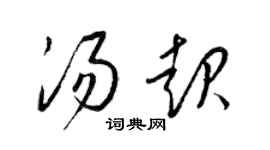 梁锦英汤起草书个性签名怎么写