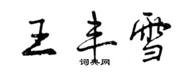 曾庆福王丰雪行书个性签名怎么写