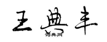 曾庆福王典丰行书个性签名怎么写