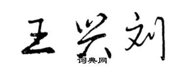曾庆福王兴刘行书个性签名怎么写