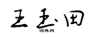 曾庆福王玉田行书个性签名怎么写