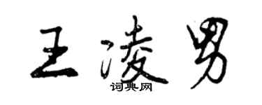 曾庆福王凌男行书个性签名怎么写