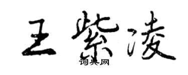 曾庆福王紫凌行书个性签名怎么写