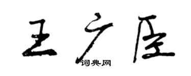 曾庆福王广臣行书个性签名怎么写
