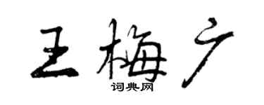 曾庆福王梅广行书个性签名怎么写