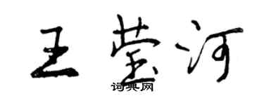 曾庆福王莹河行书个性签名怎么写