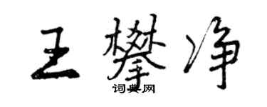 曾庆福王攀净行书个性签名怎么写