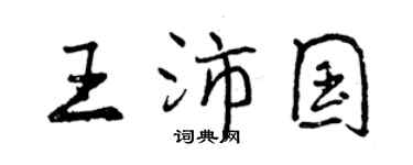 曾庆福王沛国行书个性签名怎么写