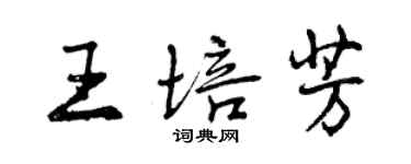 曾庆福王培芳行书个性签名怎么写