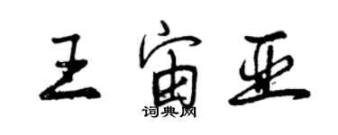 曾庆福王宙亚行书个性签名怎么写