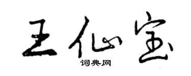 曾庆福王仙宝行书个性签名怎么写
