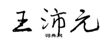 曾庆福王沛元行书个性签名怎么写
