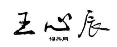 曾庆福王心辰行书个性签名怎么写