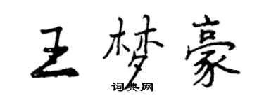 曾庆福王梦豪行书个性签名怎么写