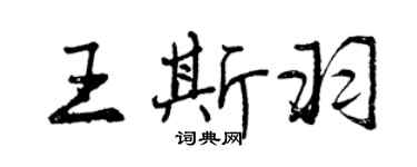 曾庆福王斯羽行书个性签名怎么写