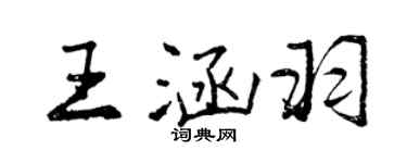曾庆福王涵羽行书个性签名怎么写