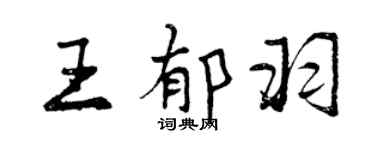 曾庆福王郁羽行书个性签名怎么写