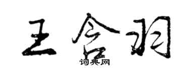 曾庆福王含羽行书个性签名怎么写