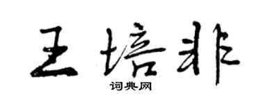 曾庆福王培非行书个性签名怎么写
