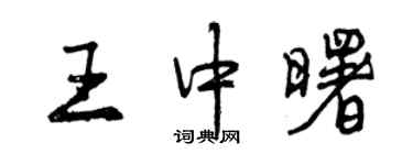 曾庆福王中曙行书个性签名怎么写