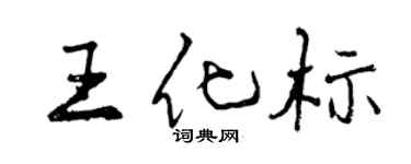 曾庆福王化标行书个性签名怎么写