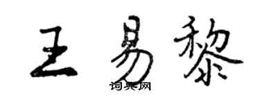 曾庆福王易黎行书个性签名怎么写