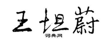 曾庆福王坦蔚行书个性签名怎么写