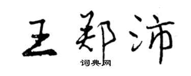 曾庆福王郑沛行书个性签名怎么写
