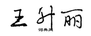 曾庆福王升丽行书个性签名怎么写