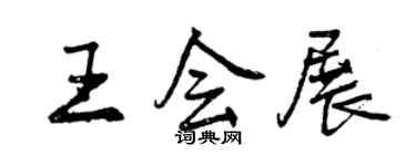 曾庆福王会展行书个性签名怎么写